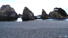 浄土ヶ浜海浜の奇岩