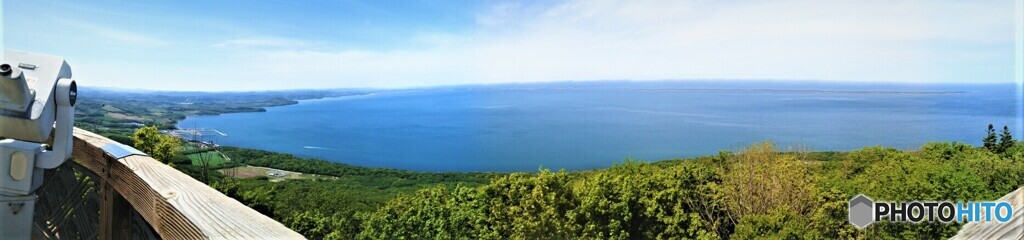 サロマ湖展望台から見る風景