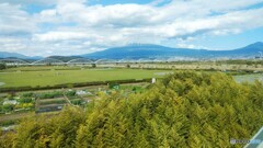 富士川橋梁から見えた富士山