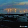 棚田と漁火