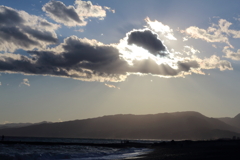 夕日隠れた