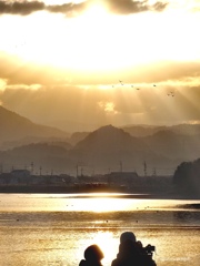 朝焼けが眩しすぎて。