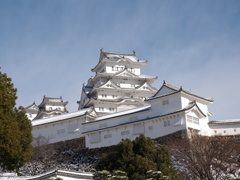 姫路城　雪景色