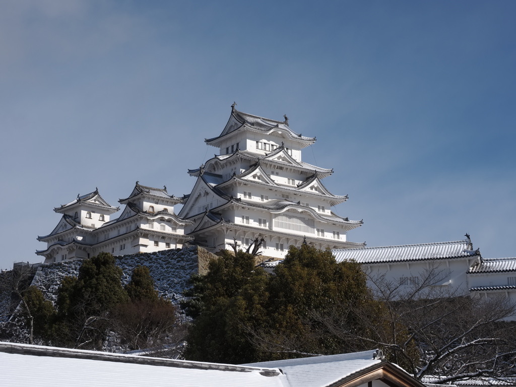 姫路城　雪景色