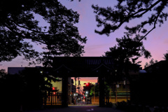 切り絵のような西の空