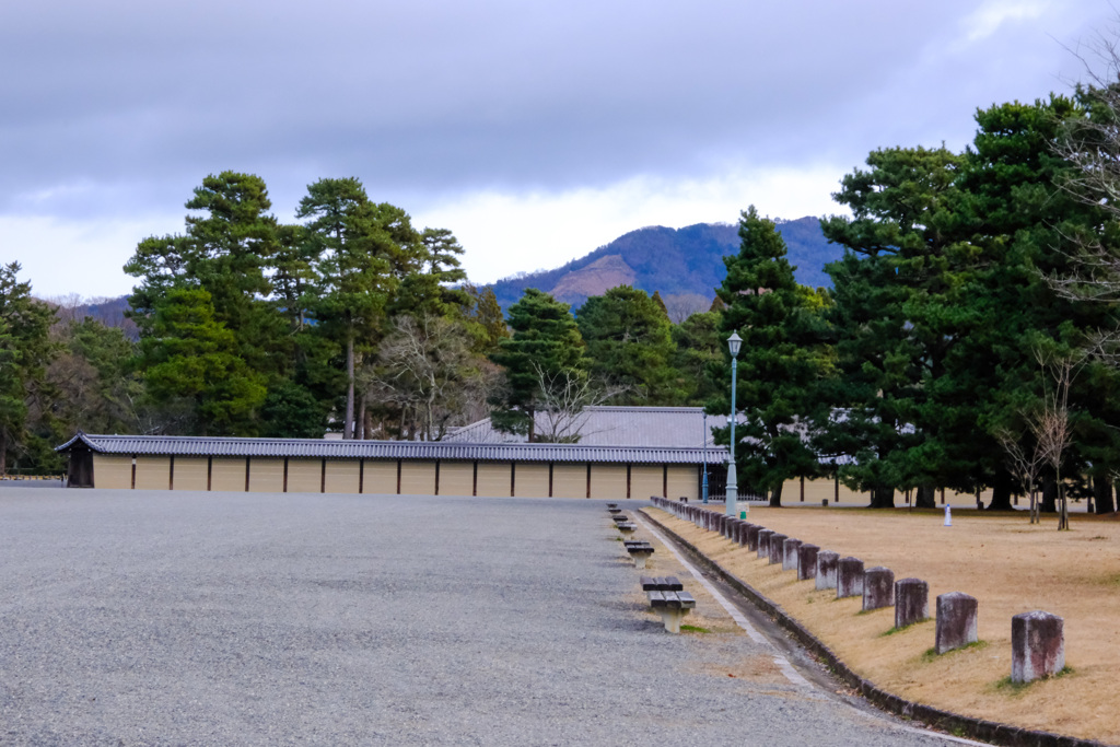 京都御所から望む大文字山