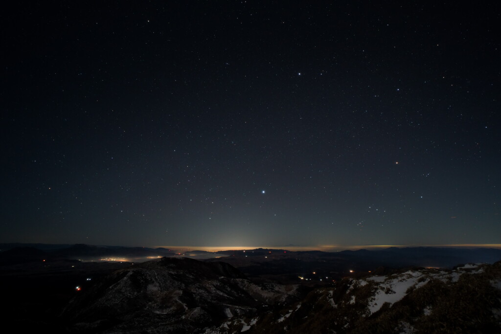 夜の九重連山