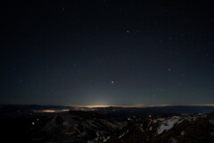夜の九重連山