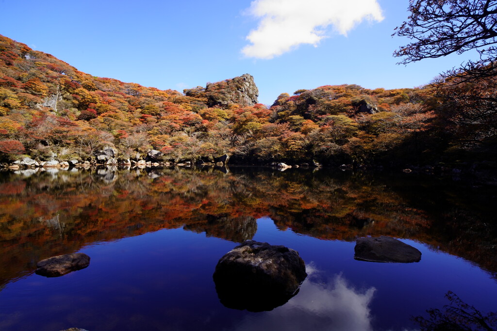 御池の紅葉