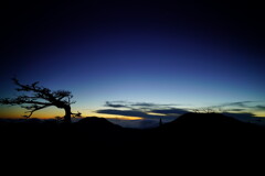 夕陽の剣山・次郎笈