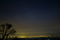 祖母山頂より九重連山と北斗七星