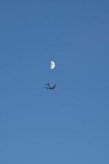 半月と飛行機