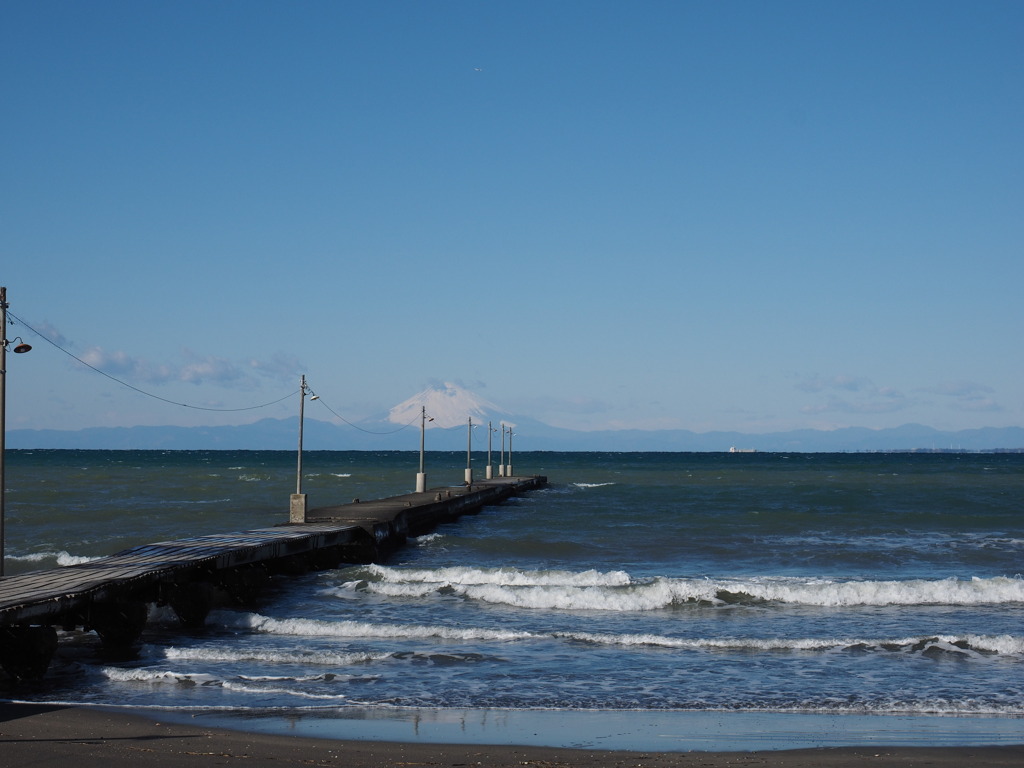桟橋と富士