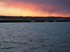 利根川の夕焼け
