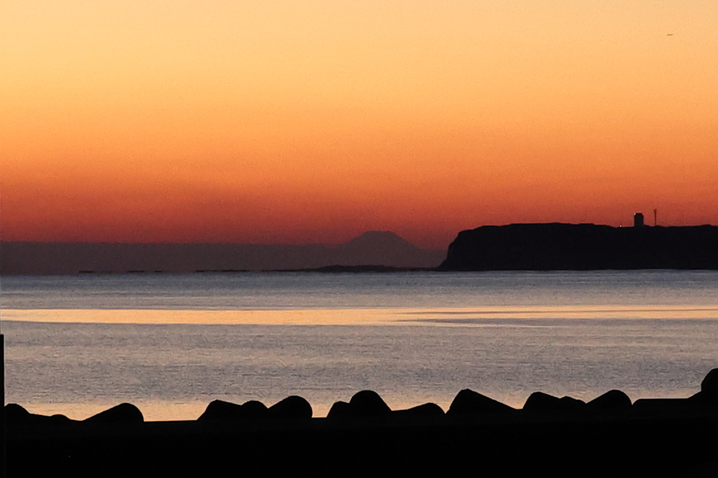 夕暮れ富士