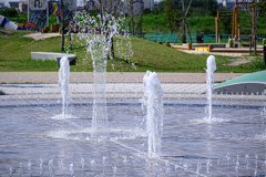 残暑厳しい水辺公園の様子＃７