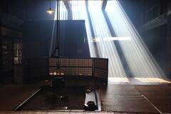 妻籠宿・脇本陣奥谷の「囲炉裏の光」＃２