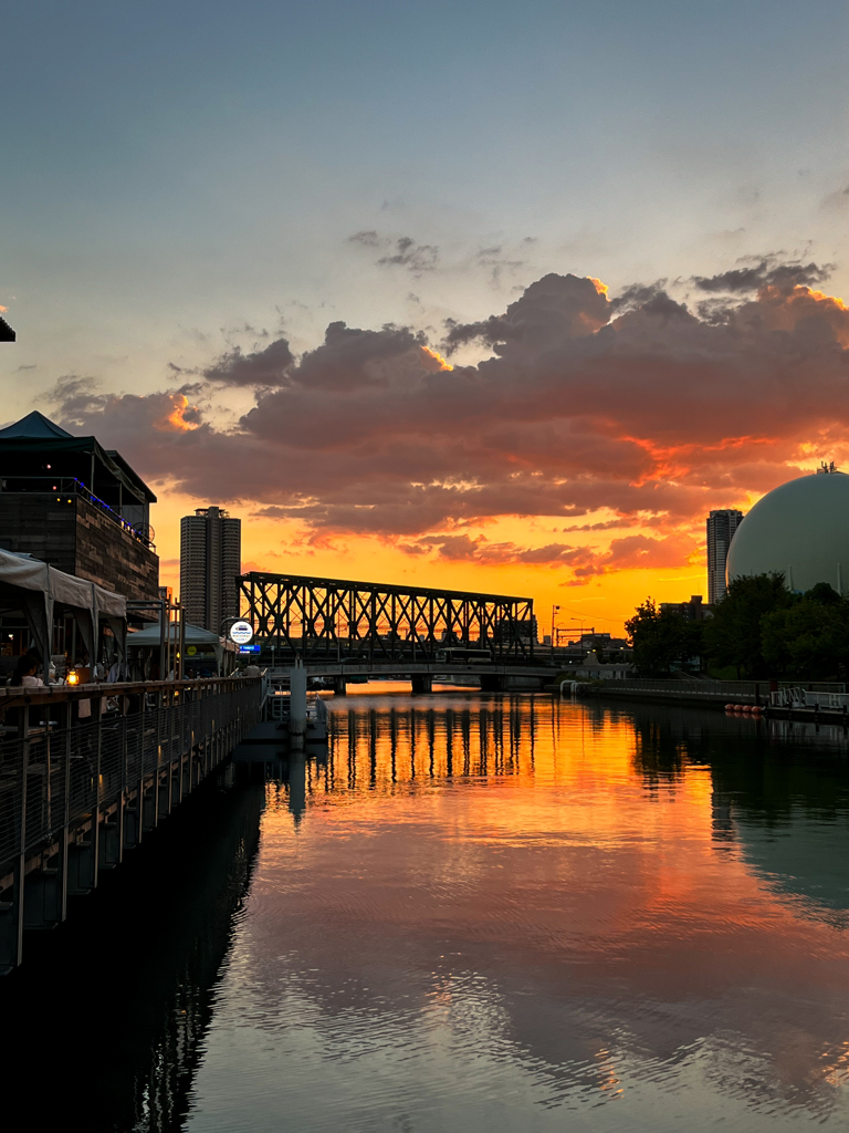 夕景　岩崎橋