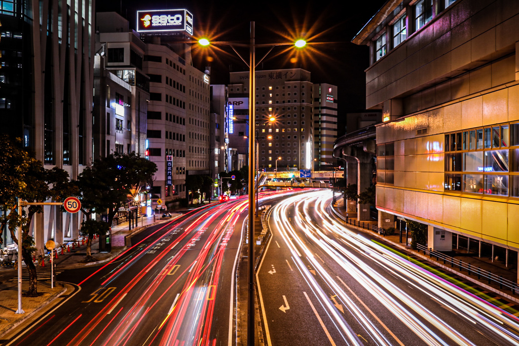 夜景光跡