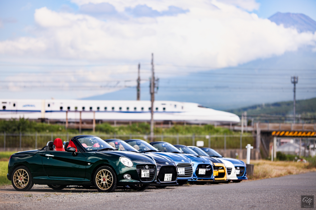 Copen × 新幹線 × 富士山