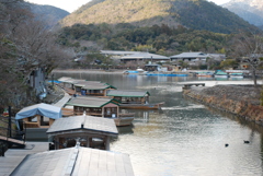 渡し舟の見える風景