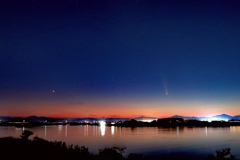 金星と紫金山・アトラス彗星