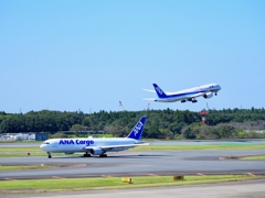 飛行機と飛行機