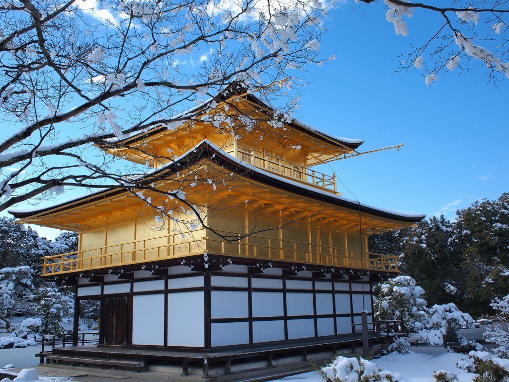 雪の金閣寺～②