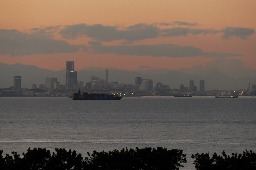 夕刻の東京湾