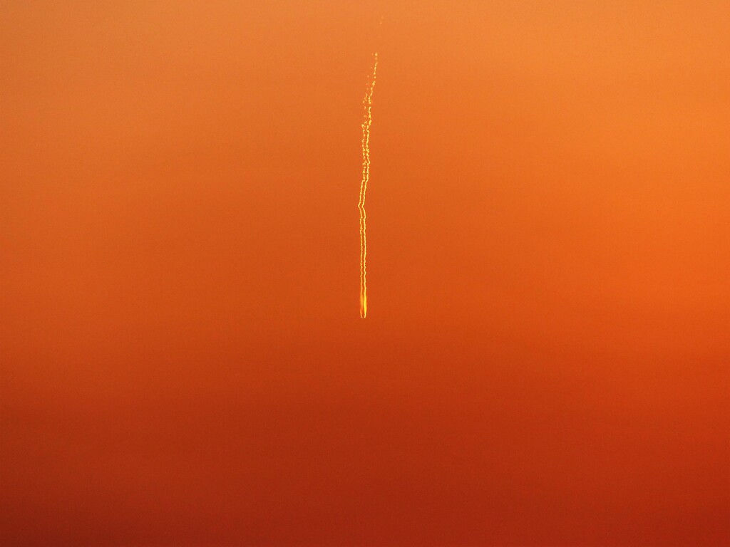 西の空で