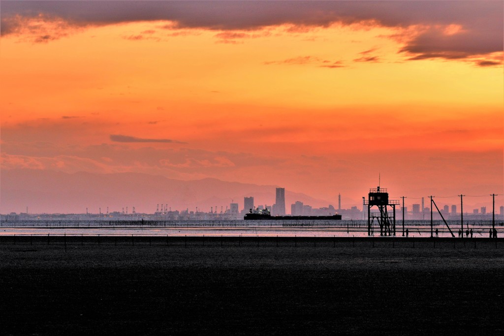 平成を送る夕焼け