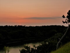 秋の夕暮れ…岬にて