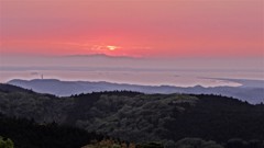 春の夕景・・・富津岬