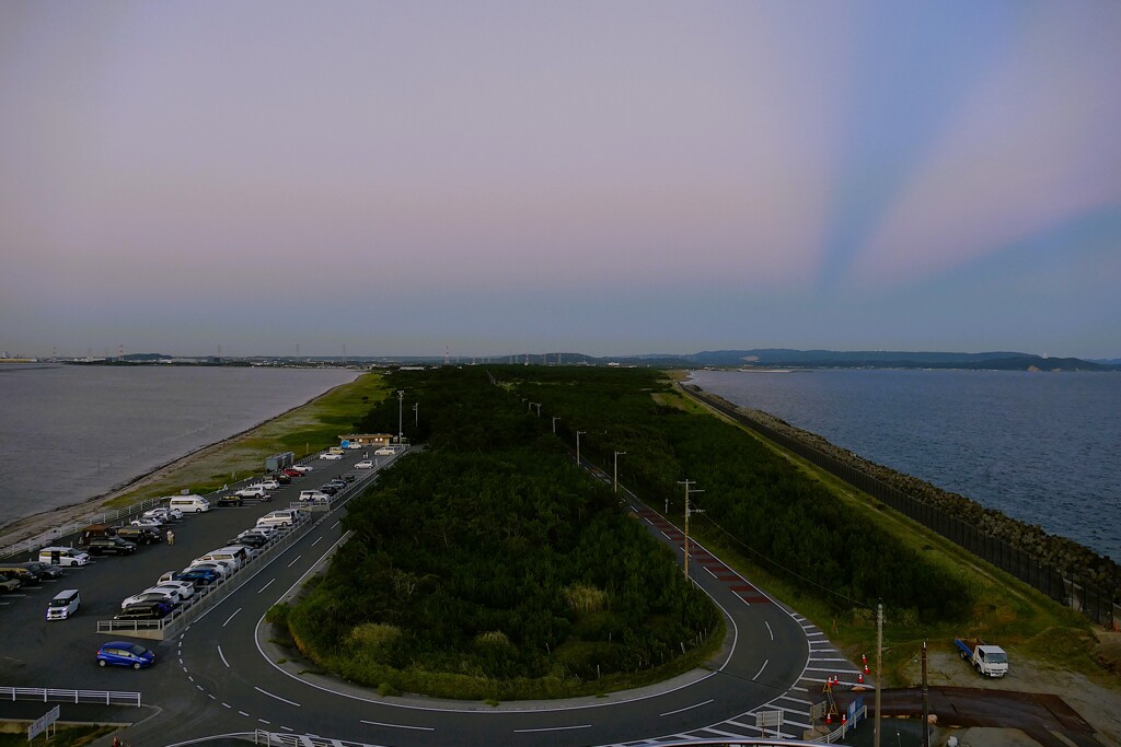 岬の夕景
