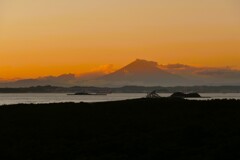 富津岬・遠景富士