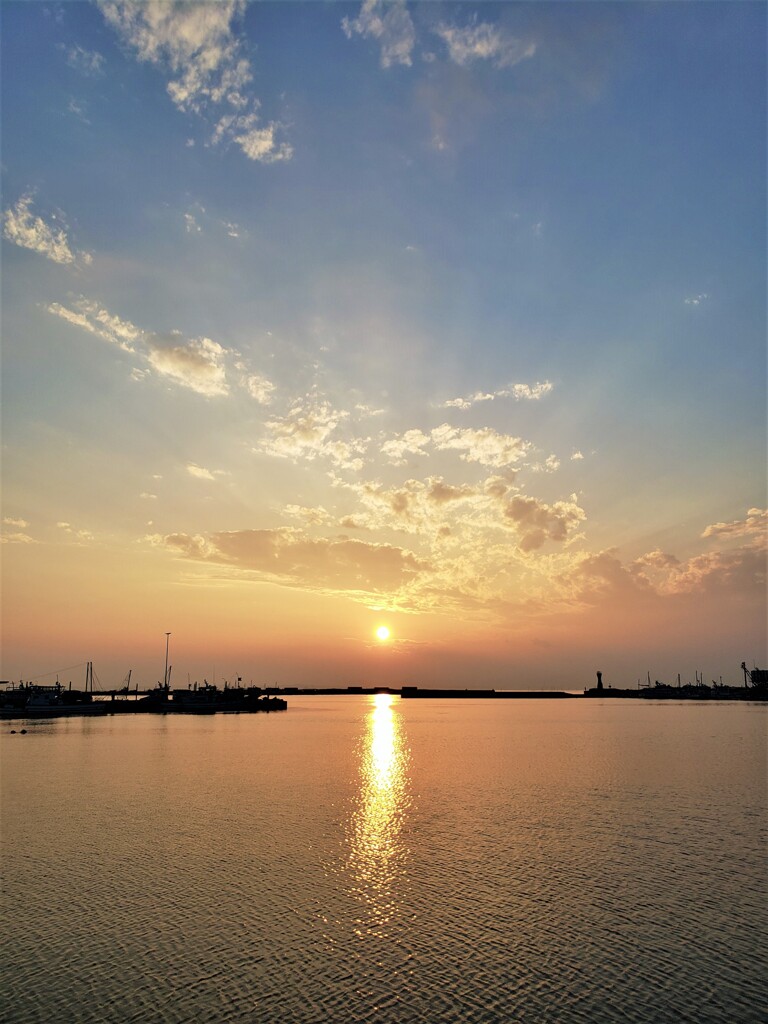 盛夏の夕陽