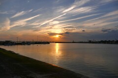 空・海・陸の交差する夕刻