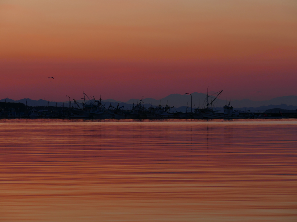 翌日の夕景