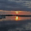 囲まれる夕陽