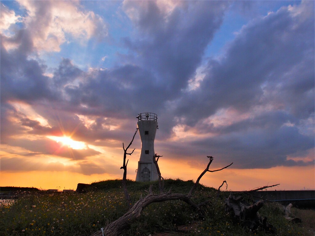 彼岸の夕景