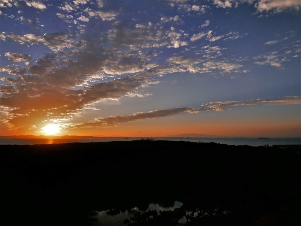 岬の夕景