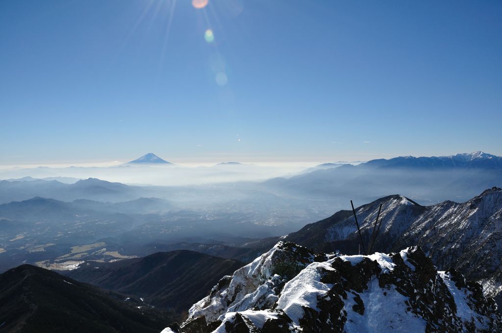 赤岳山頂から富士山 南アルプス連峰 By 犀揮駆 Id 写真共有サイト Photohito