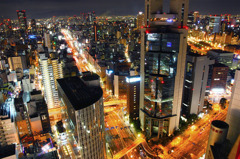 試し撮り　梅田・東方向の夜景2　