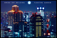 大阪の夜景-梅田スカイビル・空中庭園より