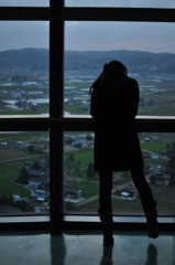 クロスランドタワーでたそがれて
