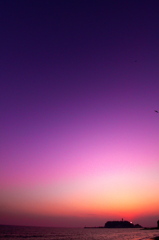 江の島の夕日