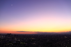 夕暮れの地平線