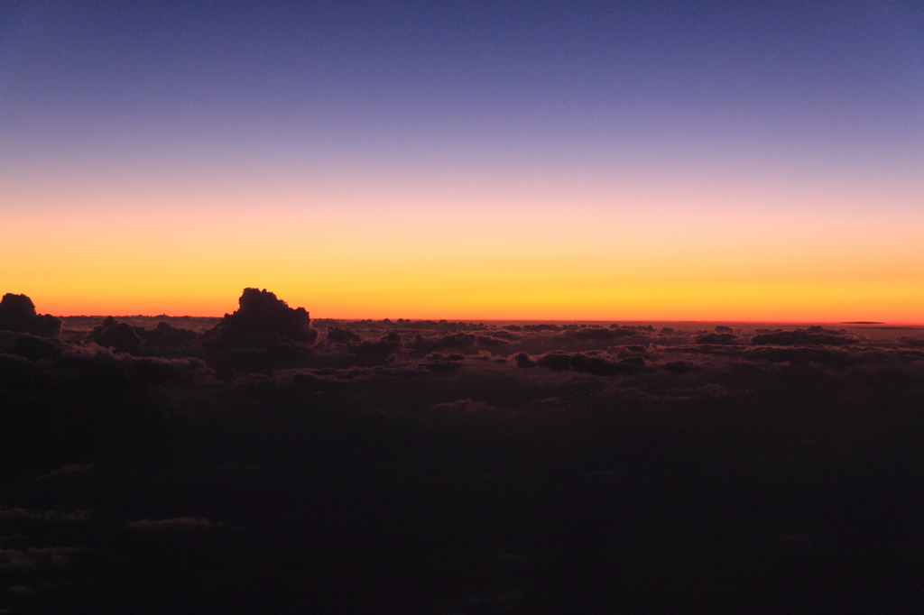 夕暮れの雲海