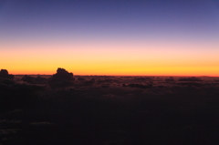 夕暮れの雲海