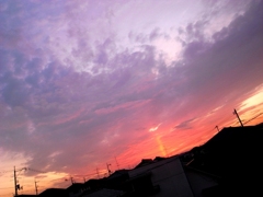 或る日没の空